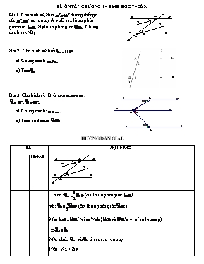 Đề ôn tập chương I  Hình học 7  Số 3